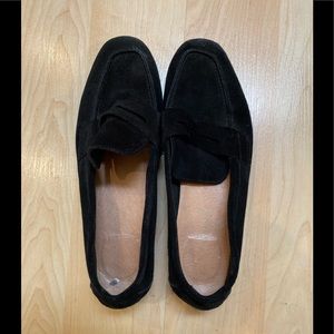 Free People Black Suede Loafers. Size 6